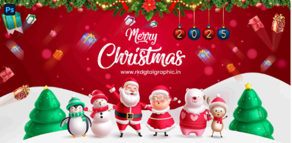 thumbnail Celebrate Merry Christmas Flex Banner 6x3